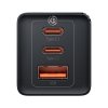 Szybka ładowarka sieciowa GaN 2xUSB C 1xUSB 65W Baseus GaN5 Pro + kabel USB C - USB C 100W - czarna